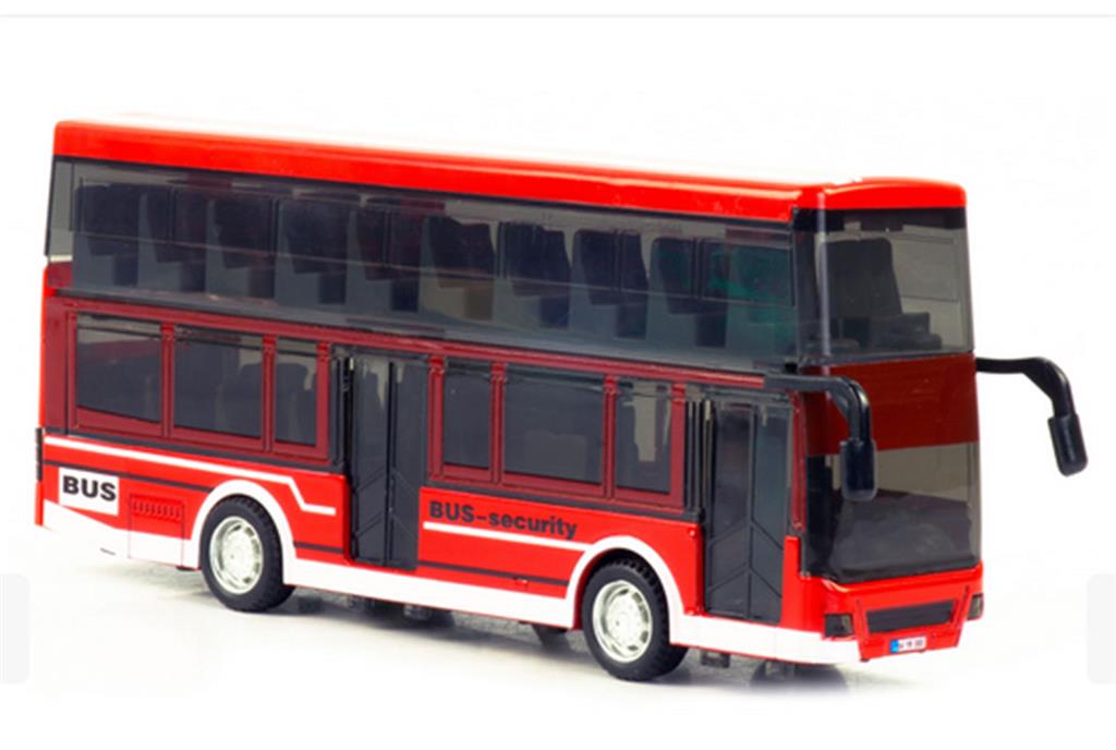 ماشین فلزی یدینگ «اتوبوس دو طبقه امنیت» YD632 Yeading Toys Bus Securtity Metal double-decker bus YD632